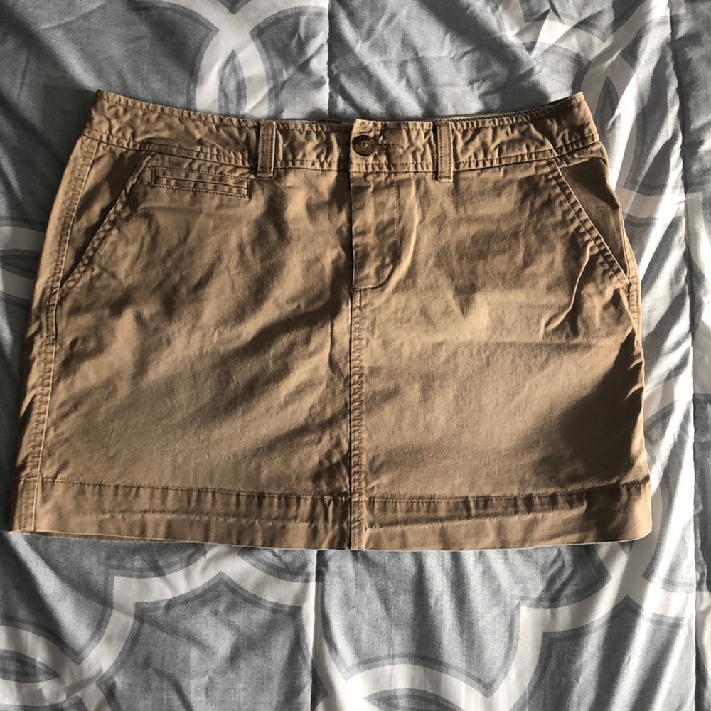 Khaki mini skirt